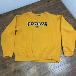 Vintage Starter Missouri Tigers Sweatshirt‎ Mens Large Gold USA Crewneck 80s 90s